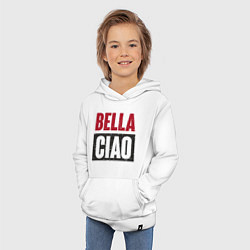 Толстовка детская хлопковая Bella Ciao - Money Heist, цвет: белый — фото 2