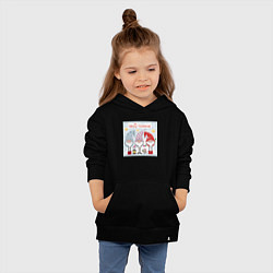 Толстовка детская хлопковая Гномы Счастливого рождества, цвет: черный — фото 2