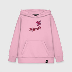 Толстовка детская хлопковая Washington Nationals - baseball team!, цвет: светло-розовый