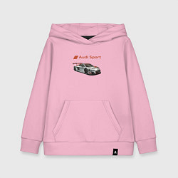 Толстовка детская хлопковая Audi sport - racing team, цвет: светло-розовый