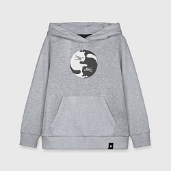 Детская толстовка-худи Коты инь янь 01