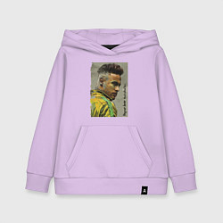 Толстовка детская хлопковая Neymar Junior - Brazil national team, цвет: лаванда