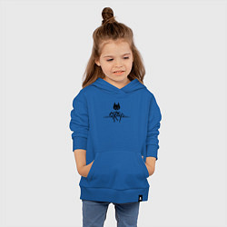 Толстовка детская хлопковая Stray: Black Logo, цвет: синий — фото 2