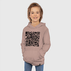 Толстовка детская хлопковая QR-код Скала Джонсон, цвет: пыльно-розовый — фото 2
