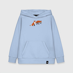 Детская толстовка-худи Акварельные лисы пара