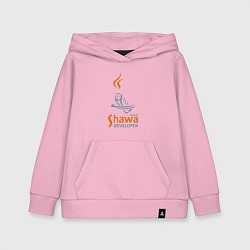 Толстовка детская хлопковая Senior Shawa Developer, цвет: светло-розовый