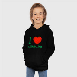 Толстовка детская хлопковая Love Azerbaijan, цвет: черный — фото 2