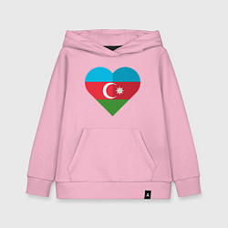 Толстовка детская хлопковая Сердце Азербайджана, цвет: светло-розовый