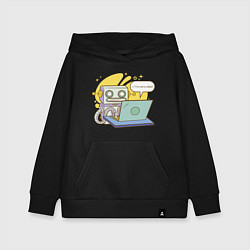 Детская толстовка-худи Я не робот Програмерский мем