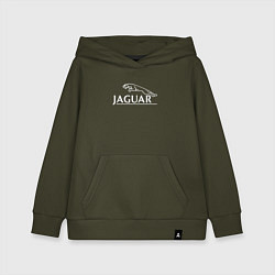 Толстовка детская хлопковая Jaguar, Ягуар Логотип, цвет: хаки