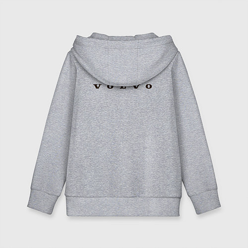 Детская толстовка-худи Автомобильная марка Volvo / Меланж – фото 2