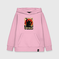 Толстовка детская хлопковая Котзилла 0001, цвет: светло-розовый