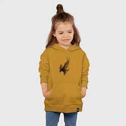 Толстовка детская хлопковая Пикирующий орёл Пуантель, цвет: горчичный — фото 2