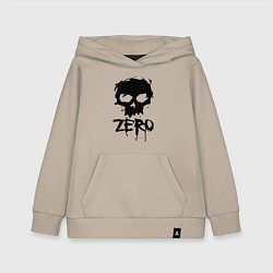 Толстовка детская хлопковая Zero skull, цвет: миндальный