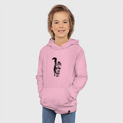 Толстовка детская хлопковая КОШКА С ПУШИСТЫМ ХВОСТОМ, цвет: светло-розовый — фото 2