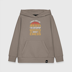 Детская толстовка-худи Я могу выглядеть так, будто слушаю, но в голове я