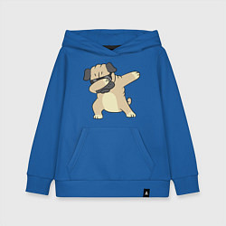 Детская толстовка-худи Дэббинг мопс в чёрных очках - Dabbing dog