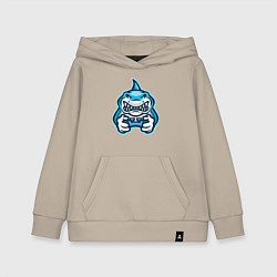 Толстовка детская хлопковая Shark player, цвет: миндальный