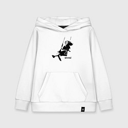 Детская толстовка-худи BANKSY БЭНКСИ девочка на качелях