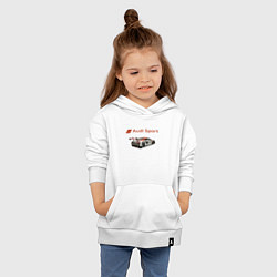 Толстовка детская хлопковая Ауди Автоспорт, цвет: белый — фото 2