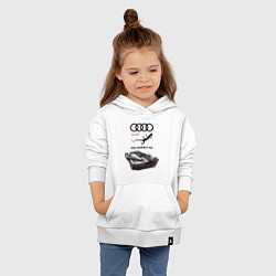 Толстовка детская хлопковая Audi quattro Concept Design, цвет: белый — фото 2