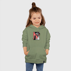 Толстовка детская хлопковая Луффи против Кайдо One Piece, цвет: авокадо — фото 2