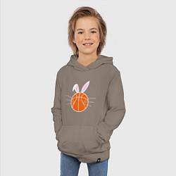 Толстовка детская хлопковая Basketball Bunny, цвет: утренний латте — фото 2