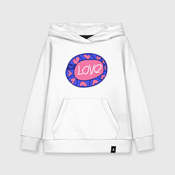 Толстовка детская хлопковая Love badge, цвет: белый