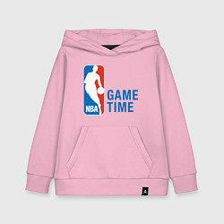 Толстовка детская хлопковая NBA Game Time, цвет: светло-розовый