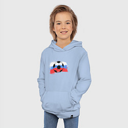 Толстовка детская хлопковая Футбол - Россия, цвет: мягкое небо — фото 2