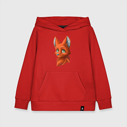 Толстовка детская хлопковая Милая лисичка Cute fox, цвет: красный