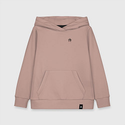 Толстовка детская хлопковая ИЕРОГЛИФ САМУРАЙ, цвет: пыльно-розовый