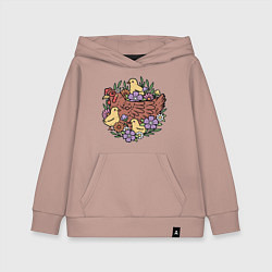 Детская толстовка-худи КУРИЦА С ЦЫПЛЯТАМИ