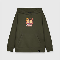 Толстовка детская хлопковая Дио Брандо и Куджо Джотаро, цвет: хаки