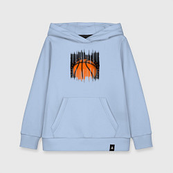 Детская толстовка-худи Баскетбольный мяч в разрыве