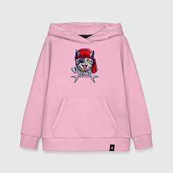 Детская толстовка-худи Кот пират и рыбьи кости
