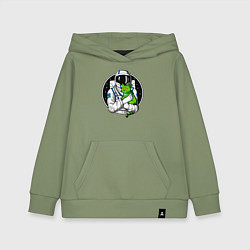 Детская толстовка-худи Космонавт с инопланетным котом