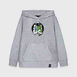 Детская толстовка-худи Космонавт с инопланетным котом