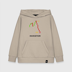 Толстовка детская хлопковая Investor, цвет: миндальный