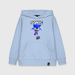 Толстовка детская хлопковая Sonic the Hedgehog 2022, цвет: мягкое небо