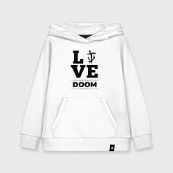 Толстовка детская хлопковая Doom Love Classic, цвет: белый