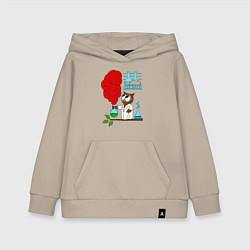 Детская толстовка-худи Сова химик