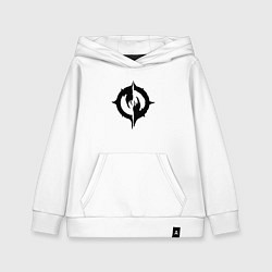 Толстовка детская хлопковая Chaoseum Black Logo, цвет: белый