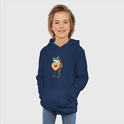 Толстовка детская хлопковая Пряничная лягушка, цвет: тёмно-синий — фото 2