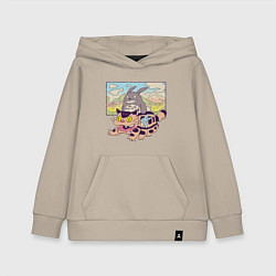 Детская толстовка-худи Тоторо на котобусе