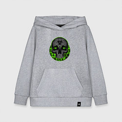 Толстовка детская хлопковая SKULL TOXIC, цвет: меланж