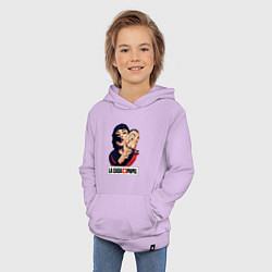 Толстовка детская хлопковая Бумажный дом La casa de papel, цвет: лаванда — фото 2