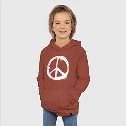 Толстовка детская хлопковая Pacific symbol white, цвет: кирпичный — фото 2