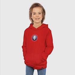 Толстовка детская хлопковая Ethereum Holders, цвет: красный — фото 2