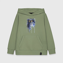 Детская толстовка-худи Прикольная сова в акварельном рисунке